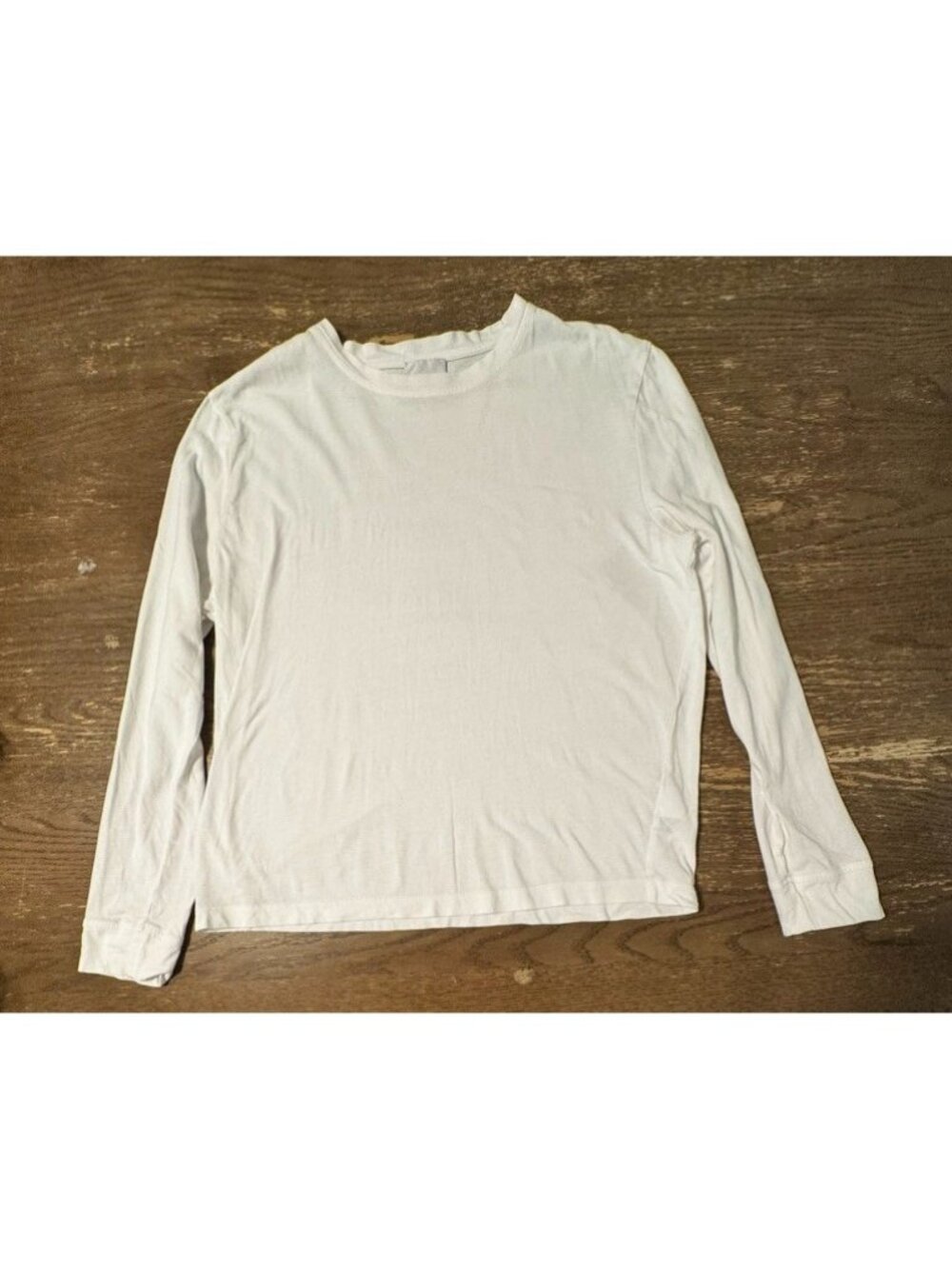 GWYN G. Label Goop Small Organic Italy Long Sleeve White Shirt Minimalist
